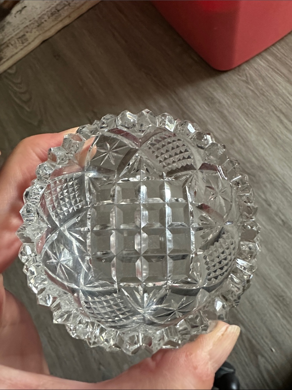 Cut Crystal Salt Cellar 3”